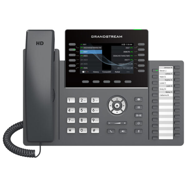 Téléphone IP de qualité professionnelle Grandstream GRP2636 à 12 lignes
