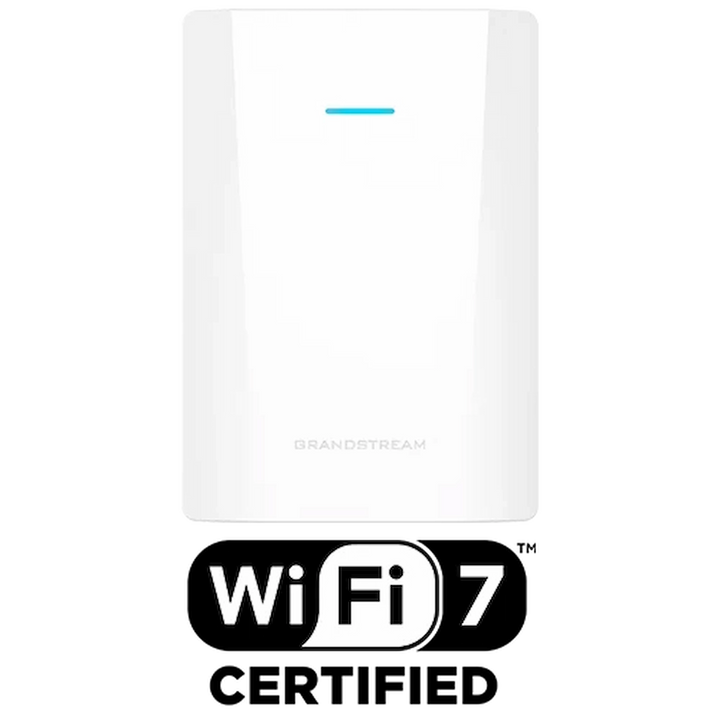 Grandstream GWN7672WM Wall-Mounted Tri-Band Wi-Fi 7 Access Point front view.