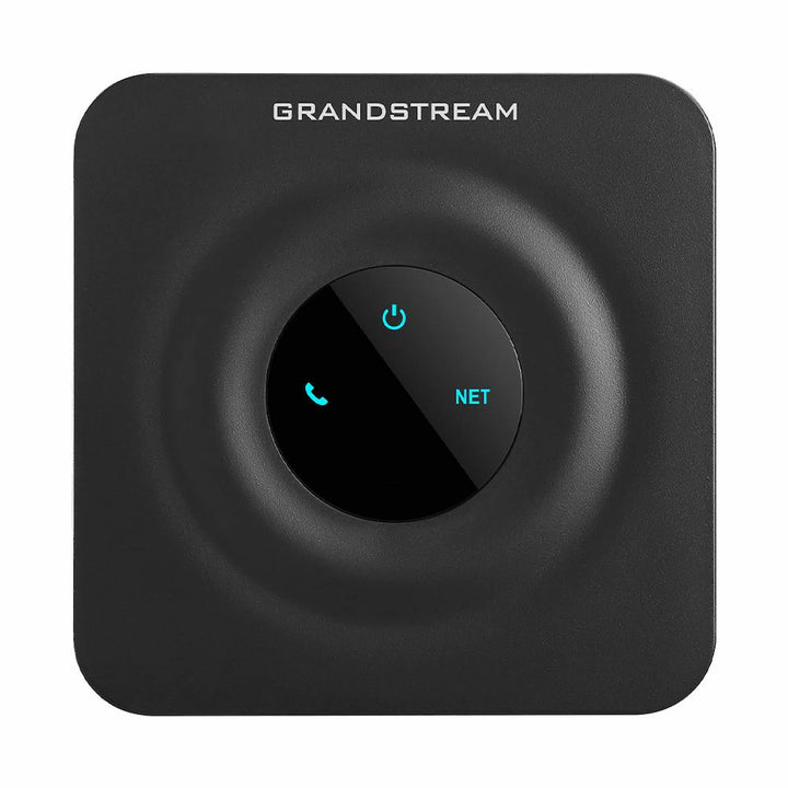 Front view of Grandstream HT801 V2 ATA showing status LED indicators.