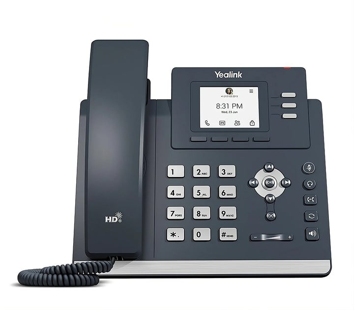 Yealink MP52 E2 Microsoft Teams Phone with 2.4-inch non-touch screen and physical buttons for common areas.