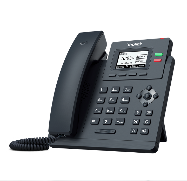 Téléphone IP Yealink T31W d'entrée de gamme avec 2 lignes et voix HD
