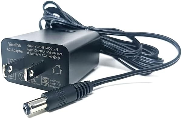 Alimentation Yealink 5V/1.2A pour séries T2/T4 PS5V1200US