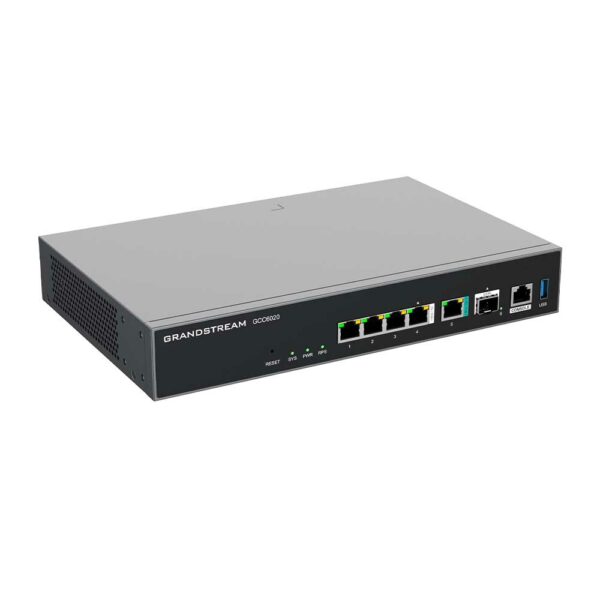 Grandstream GCC6020 Built-in IPPBX (12 Users, 4 Concurrent Calls) + enterprise-grade firewall + VPN Router + 1 x 2.5 Gb, 1 x 10 Gig SFP+, 4 x GigE Network Switch