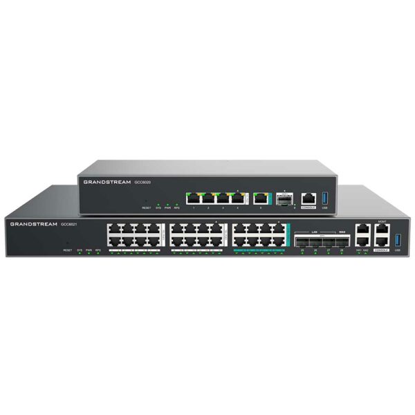 Grandstream GCC6020 Built-in IPPBX (12 Users, 4 Concurrent Calls) + enterprise-grade firewall + VPN Router + 1 x 2.5 Gb, 1 x 10 Gig SFP+, 4 x GigE Network Switch
