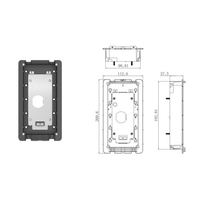 Grandstream In-Wall Mount Kit for GDS3702, GDS3705, GDS3710, and GDS3712