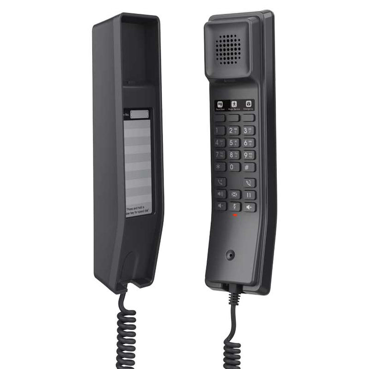 Téléphone d'hôtel compact Grandstream GHP611W avec Wi-Fi intégré – Noir
