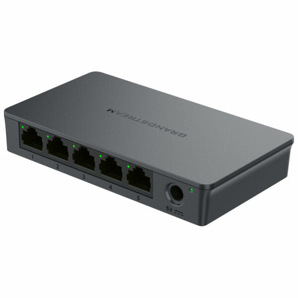 Commutateur non géré de couche 2 Grandstream GWN7700, 5 ports GigE, boîtier plastique