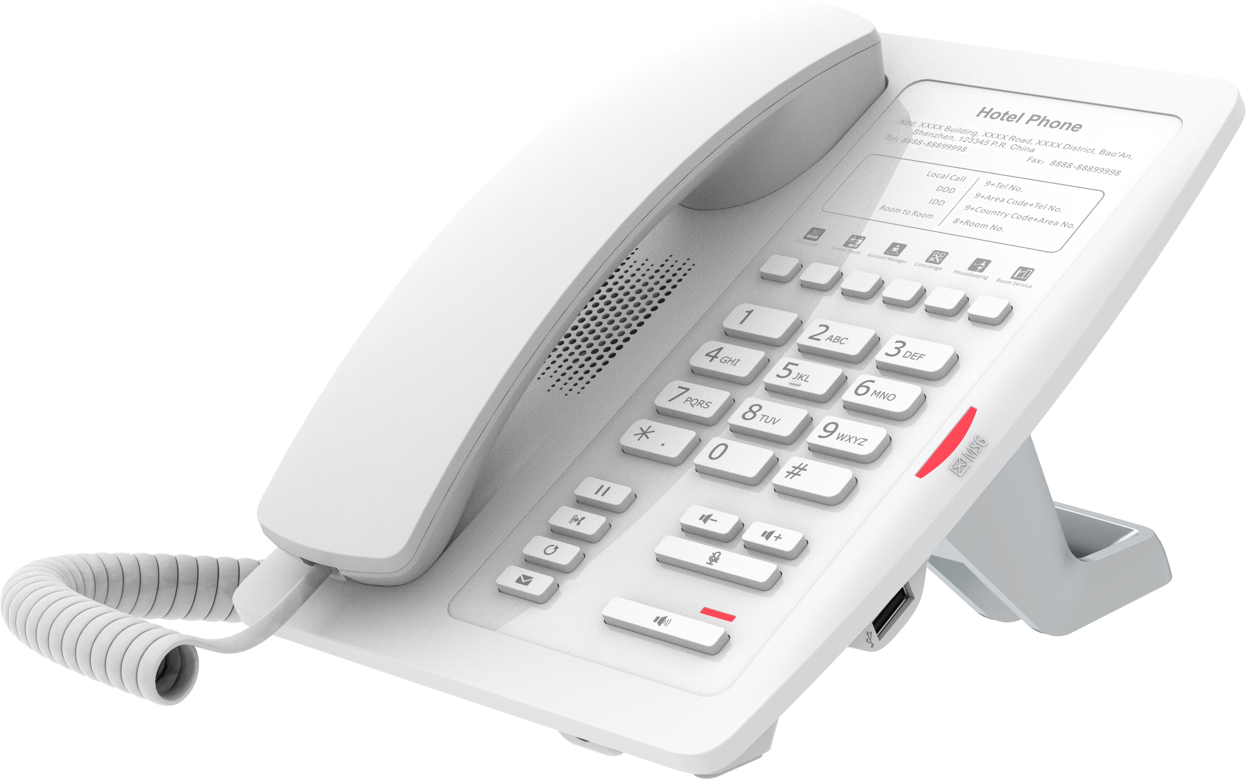 Fanvil H3 Basic Hotel IP Phone in White