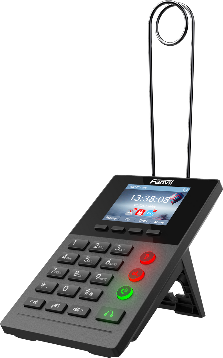 Téléphone professionnel de centre d'appels Fanvil X2P avec PoE et écran couleur