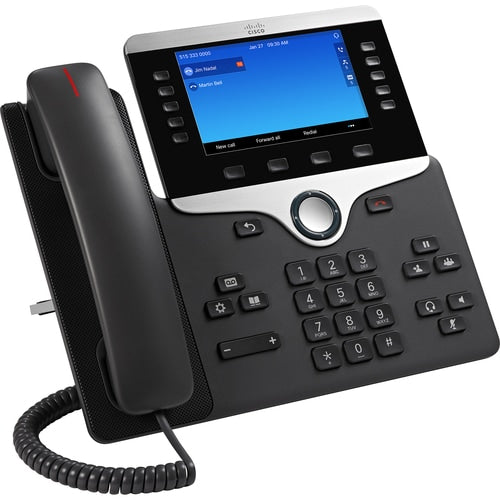 Cisco 8841-3PCC-K9 IP phone is a high-end, business-class VoIP phone specifically designed for use with third-party call control (3PCC) systems.