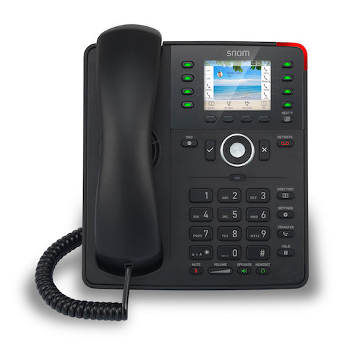 Téléphone IP D735 Snom noir avec capteur intégré