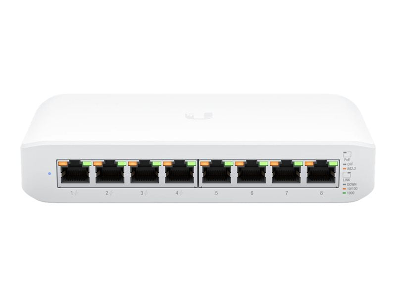 Ubiquiti UniFi Switch Lite USW-Lite-8-POE 8-Port Managed Gigabit PoE+ Switch