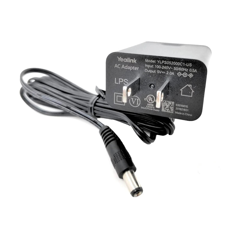 The 5V 2A Yealink Power Supply is compatible with following Yealink products: MP52, MP54, MP56, MP58, T29G, T44W, T46S, T46U, T48S, T48U, T54W, T56A, T57W, T58W,T58W Pro, T73W, T73U, T74W, T74U, T77U, T85W, T87W.