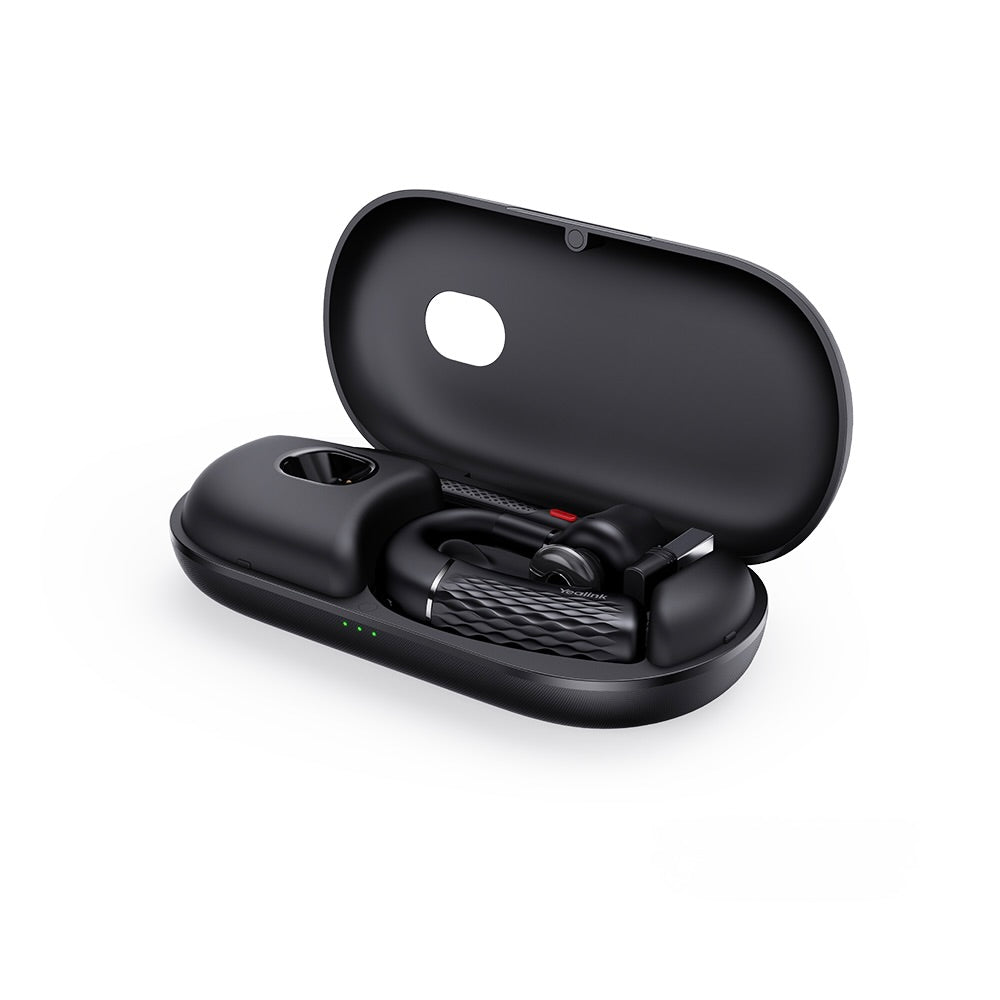 Yealink BH71 Pro Mono Bluetooth wireless headset USB-C/A with 4-mic noise cancellation and portable charging case. Teams Certified for Microsoft Teams.