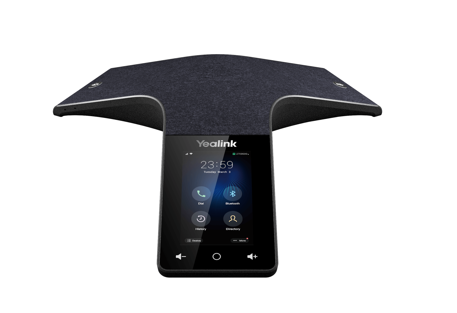Yealink CP925 showing 4-inch touch screen with built-in bluetooth and WiFi.