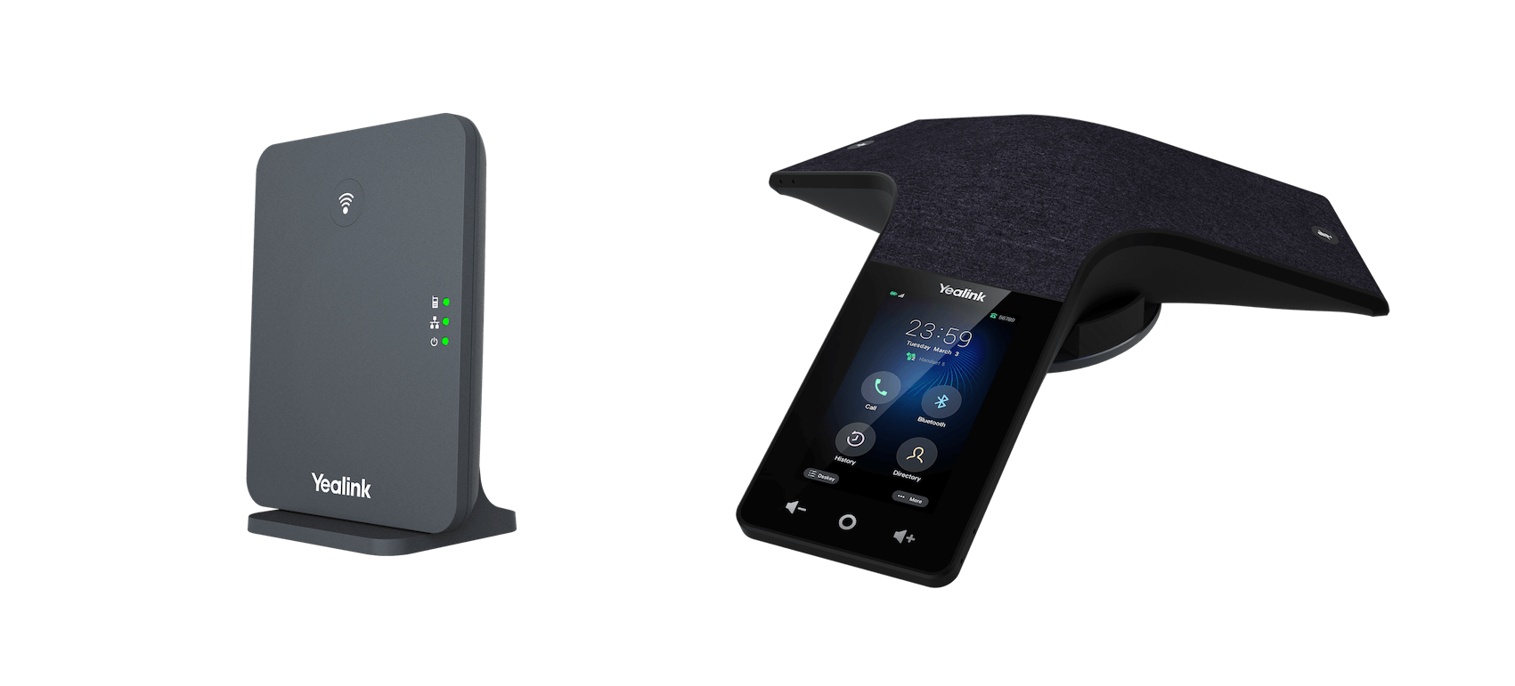 Yealink CP935W DECT cordless conference phone system with W70B base station.