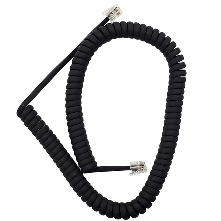 Official 3.5m extra-long coiled RJ9 replacement telephone handset receiver cord line 330000008023 by Voicedepot.