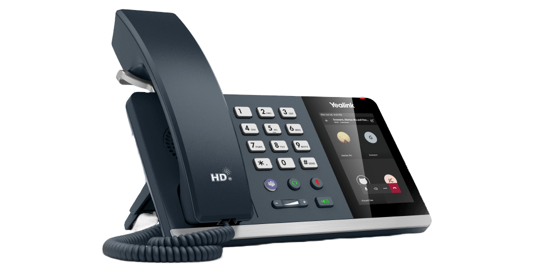 Yealink MP54 Microsoft Teams desk phone with 4-inch touch screen and HD audio