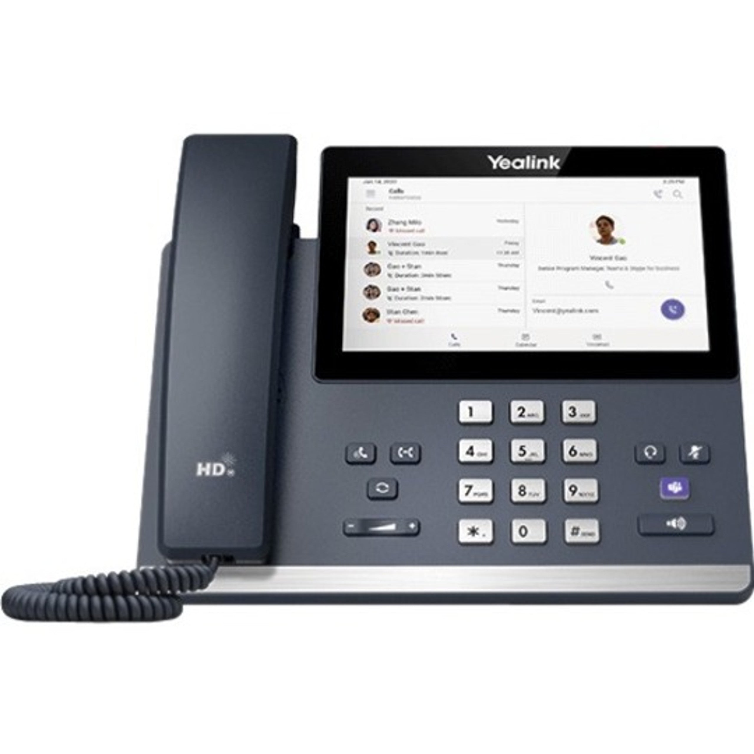 Yealink MP56 Microsoft Teams Phone with 7-inch touchscreen, HD audio, dedicated Teams button, Bluetooth, and Wi-Fi connectivity