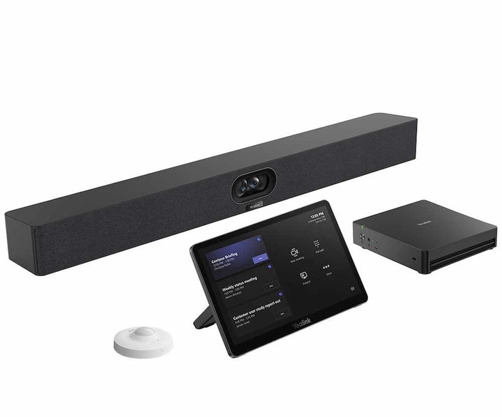 Yealink MVC S40-C5U-000 Microsoft Teams Rooms system featuring the SmartVision 40 dual 48MP AI camera, MTouch Plus controller, and MCore 4 mini-PC.