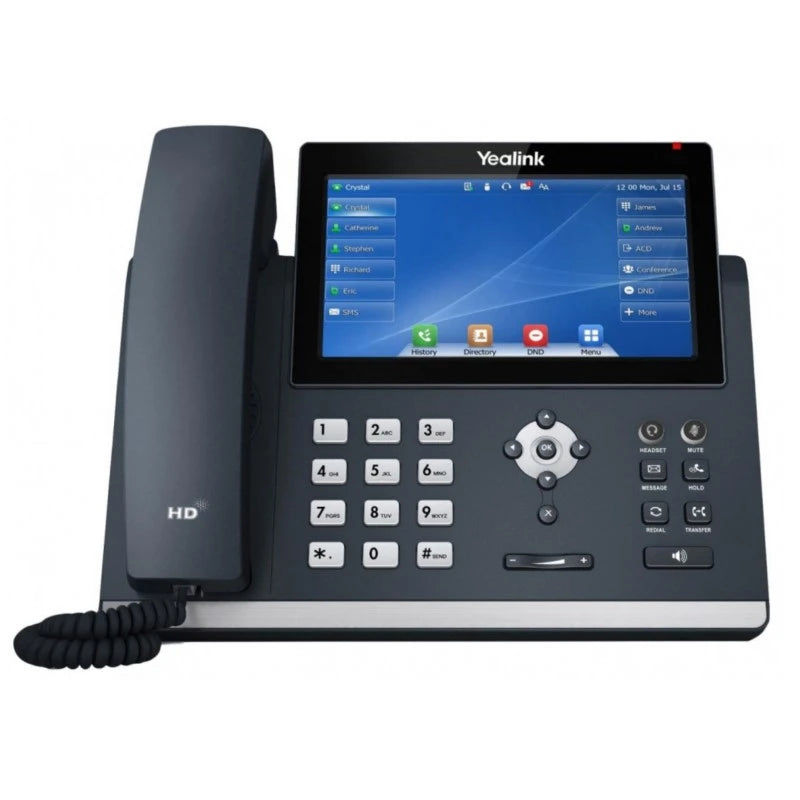 Front view of the Yealink SIP-T48U Executive IP Phone showing 7-inch color touch screen.