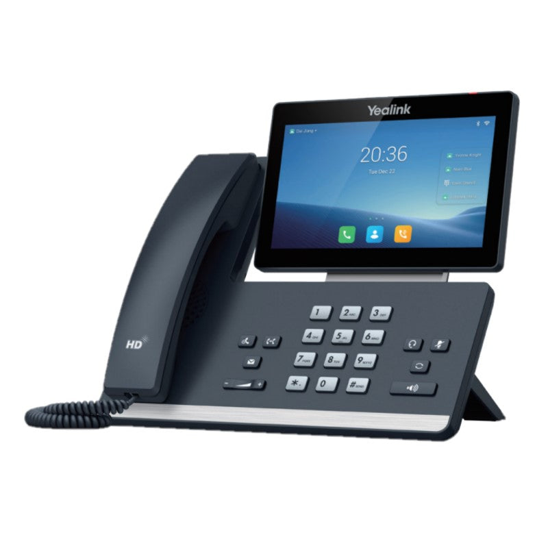 Yealink SIP-T58W smart business IP phone with 7-inch touch screen, HD video calling, Wi-Fi, Bluetooth, and PoE