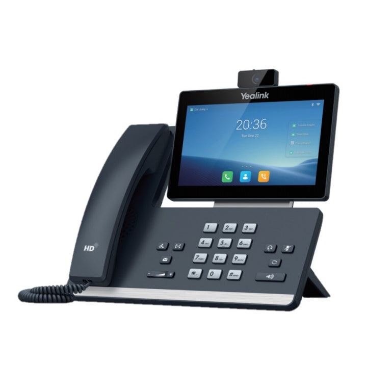 Yealink SIP-T58W gigabit business PoE IP phone with camera, 7-inch touch screen, HD video calling, Wi-Fi, Bluetooth
