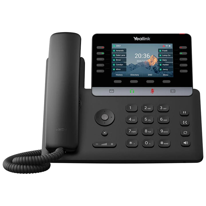Yealink SIP-T74U 16-line Gigabit IP phone, showing the 4.3-inch color display and 10 dedicated line keys.