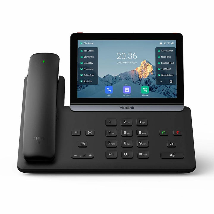 The Yealink SIP-T88W PRO executive bundle featuring the 7-inch touchscreen base and BTH88 Bluetooth wireless handset.