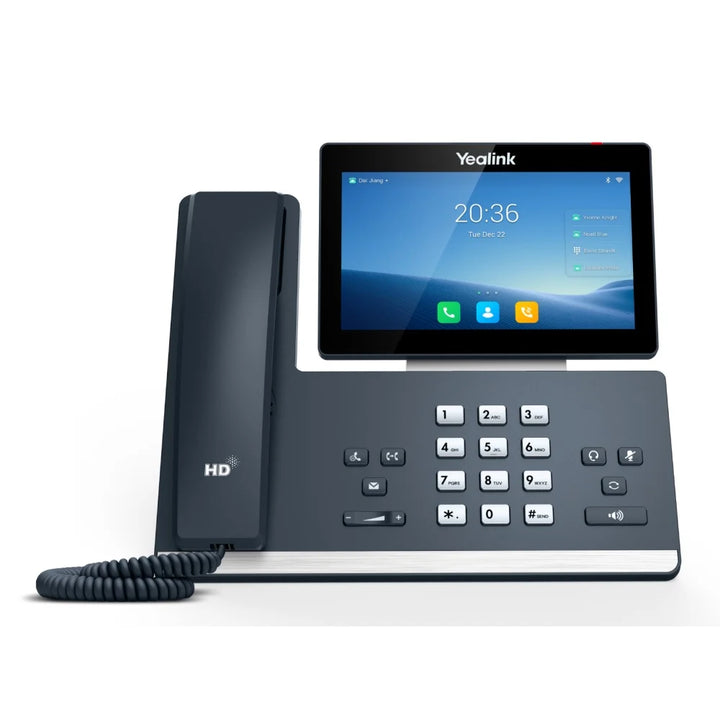 Yealink T58W IP Phone with Noise Proof Technology and Acoustic Shield featuring HD audio clarity.