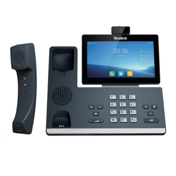 Yealink SIP-T58W Pro gigabit PoE business IP phone with camera, 7-inch touch screen, HD video calling, Wi-Fi, Bluetooth