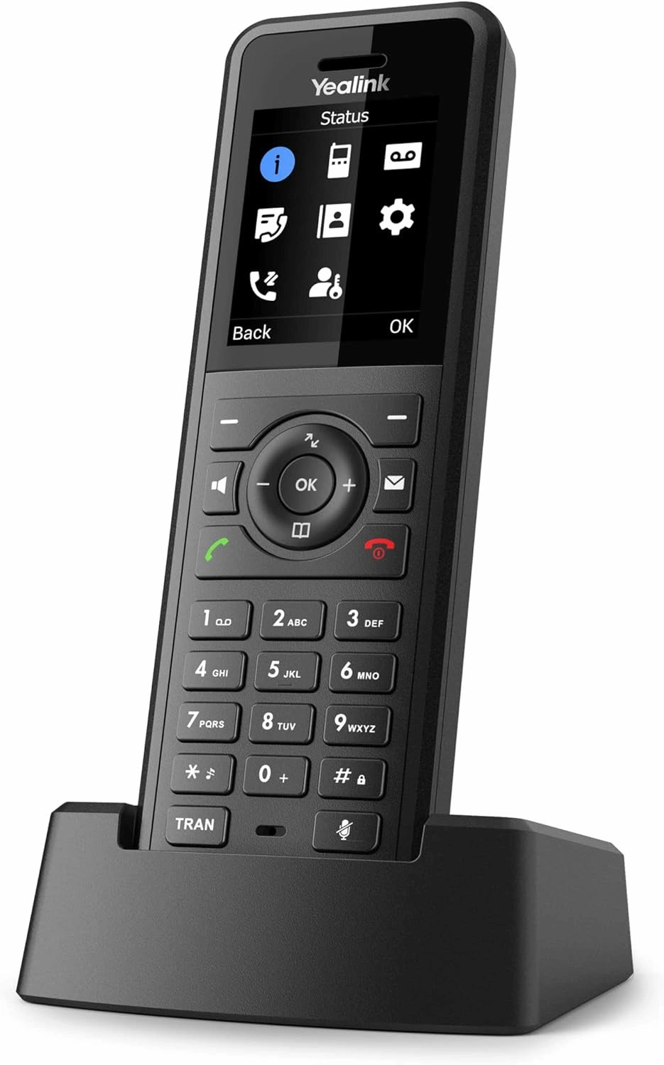 Yealink W52P Cornetta Wireless IP Phone – LCD, Portata 300m, 50m Interno, Connessione DECT, Ricondizionato (Nero) - 3