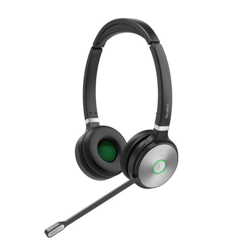 Yealink WH62 DECT wireless headset with base station, Dual UC version V3 with telephone cable