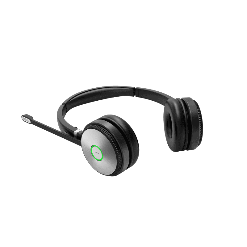 Yealink WH62 DECT wireless headset with base station, Dual UC version V3 with telephone cable