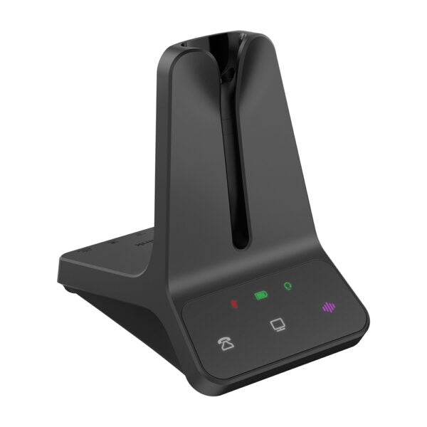 close up view of the Yealink WH63 E2 Teams Headset base station.