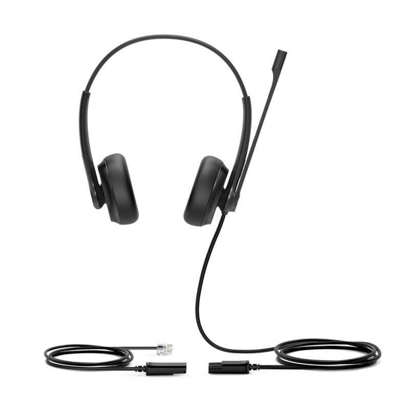 Yealink YHS34 Dual lightweight wired headset with noise-canceling microphone